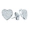10KT White Gold 0.25CTW ROUND DIAMOND MICRO PAVE HEART EARRINGS