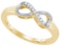 925 Sterling Silver Yellow 0.05CTW DIAMOND FASHION RING
