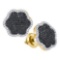 10K Yellow-gold 0.50CTW BLACK DIAMOND MICRO-PAVE EARRING