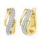 10K Yellow-gold 0.25CTW DIAMOND HOOPS EARRING