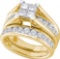10K Yellow-gold 0.47CT DIAMOND INVISIBLE BRIDAL SET