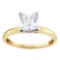 14KT Yellow Gold 1.00CTW-(SUP) PRINCESS DIAMOND RING