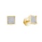 14KT Yellow Gold 0.10CTW DIAMOND MICRO PAVE EARRINGS