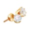 14KT Yellow Gold 0.25CTW-DIAMOND ROUND EARRING(SUPREME)