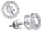 10kt White Gold Womens Round Natural Diamond Moving Twinkle Solitaire Stud Screwback Fashion Earring