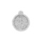 10kt White Gold Womens Round Pave-set Diamond Circle Frame Cluster Pendant 1/3 Cttw