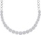 14kt White Gold Womens Princess Diamond Soleil Cluster Luxury Necklace 10 Cttw