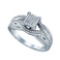 10KT White Gold 0.33CTW DIAMOND LADIES MICRO PAVE RING