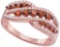 10KT Rose Gold 0.60CTW RED DIAMOND FASHION RING