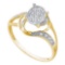 10KT Yellow Gold 0.10CTW DIAMOND FASHION BRIDAL RING