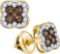 10K Yellow-gold 0.50CTW DIAMOND MICRO PAVE EARRING