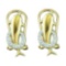10KT Yellow Gold 0.08CTW DIAMOND MICRO PAVE EARRINGS