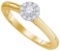 10K Yellow-gold 0.25CT DIAMOND BRIDAL RING