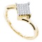 14K Yellow-gold 0.25 CTW DIAMOND INVISIBLE RING