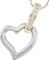 10kt White Two-tone Gold Womens Round Diamond Heart Love Pendant 1/12 Cttw