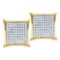 10KT Yellow Gold 0.50CTW DIAMOND MICRO PAVE EARRINGS