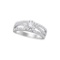 14kt White Gold Womens Round Natural Diamond Round Bridal Wedding Engagement Ring 1.00 Cttw