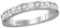 14kt White Gold Womens Machine-set Round Natural Diamond Band Wedding Anniversary Ring 3/4 Cttw