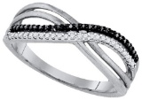 925 Sterling Silver White 0.15CT DIAMOND MICRO PAVE RING