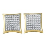 10KT Yellow Gold 0.33CTW DIAMOND MICRO PAVE EARRINGS