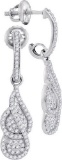 10KT White Gold 0.40CTW DIAMOND MICRO-PAVE EARRINGS