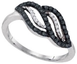 10KT White Gold 0.33CTW DIAMOND FASHION RING