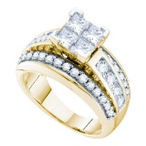 14KT Yellow Gold 2.00CTW DIAMOND INVISIBLE RING
