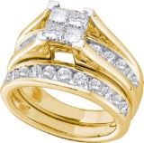 10K Yellow-gold 0.47CT DIAMOND INVISIBLE BRIDAL SET