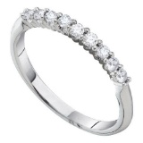 14KT White Gold 0.25CTW ROUND DIAMOND LADIES FASHION BAND