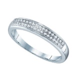 10KT White Gold 0.10CTW DIAMOND MICRO PAVE BAND