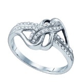 925 Sterling Silver White 0.16CTW DIAMOND MICRO PAVE RING