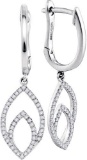 10KT White Gold 0.25CTW DIAMOND FASHION EARRING