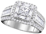 14KT White Gold 1.81CTW-Diamond 0.50CT-CPR BRIDAL RING