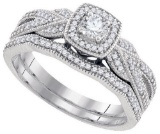 10KT White Gold 0.40CT DIAMOND 0.15CT-CRD BRIDAL SET