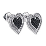 925 Sterling Silver White 0.34CT DIAMOND MICRO-PAVE EARRINGS