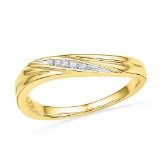 10K Yellow-gold 0.02CTW DIAMOND FASHION RING