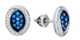 10KT White Gold 0.33CTW DIAMOND MICRO-PAVE EARRING