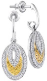 10KT White Gold 0.33CTW-Diamond MICRO-PAVE EARRING