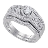 10KT White Gold 0.50CT DIAMOND 0.15CT-CRD BRIDAL SET