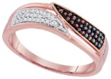 10KT Rose Gold 0.16CTW DIAMOND MICRO-PAVE RING