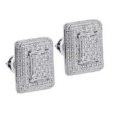 925 Sterling Silver White 0.23CTW DIAMOND MICRO-PAVE EARRING