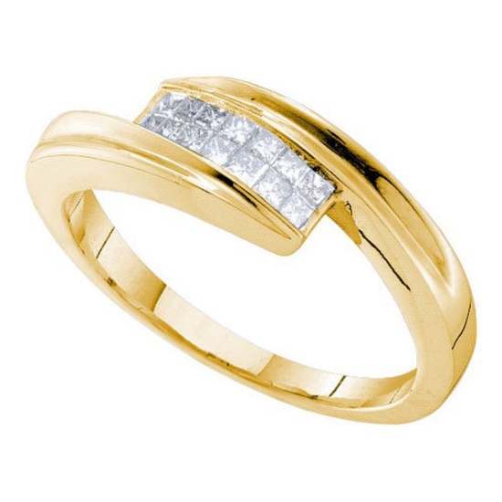 14KT Yellow Gold 0.25CTW DIAMOND INVISIBLE BAND