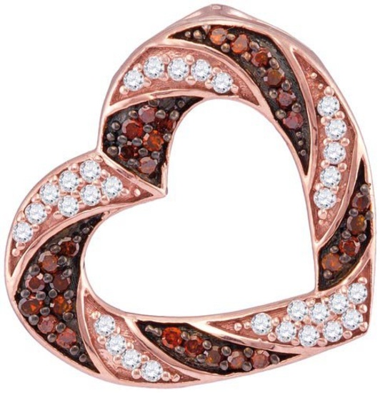 10KT Rose Gold 0.50CTW RED DIAMOND FASHION PENDANT