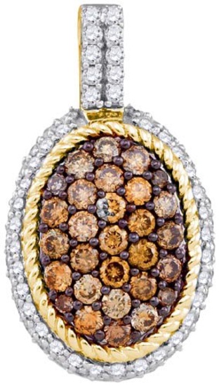 10K Yellow-gold 0.99CT DIAMOND FASHION PENDANT