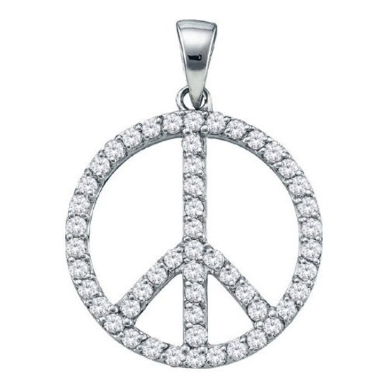 14KT White Gold 0.80CTW DIAMOND FASHION PENDANT