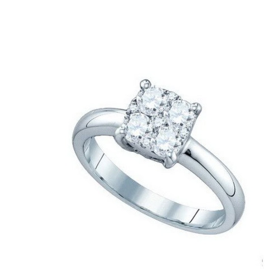 18KT White Gold 0.16CT DIAMOND LADIES VALENCIA DIAMOND RING