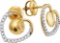 10kt Yellow Gold Womens Round Diamond Heart Screwback Earrings 1/4 Cttw