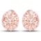 18K Rose Gold Plated 3.46 Carat Genuine Morganite .925 Sterling Silver Earrings