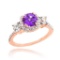 10K Rose Gold Amethyst Diamond Engagement Ring APPROX 1.80 CTW (SI1)