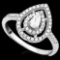 0.30 CT CREATED DIAMOND & 53PCS CREATED DIAMOND 925 STERLING SILVER HALO RING